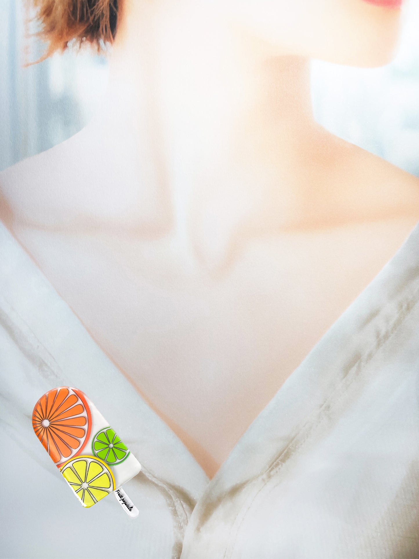 Fruit Popsicle Brooch (Citrus)