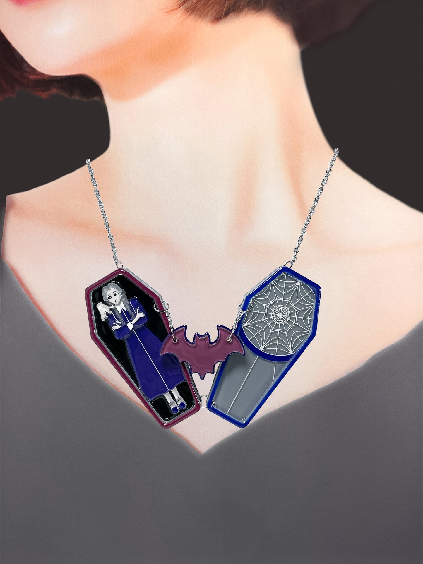 Midnight Coffin Necklace