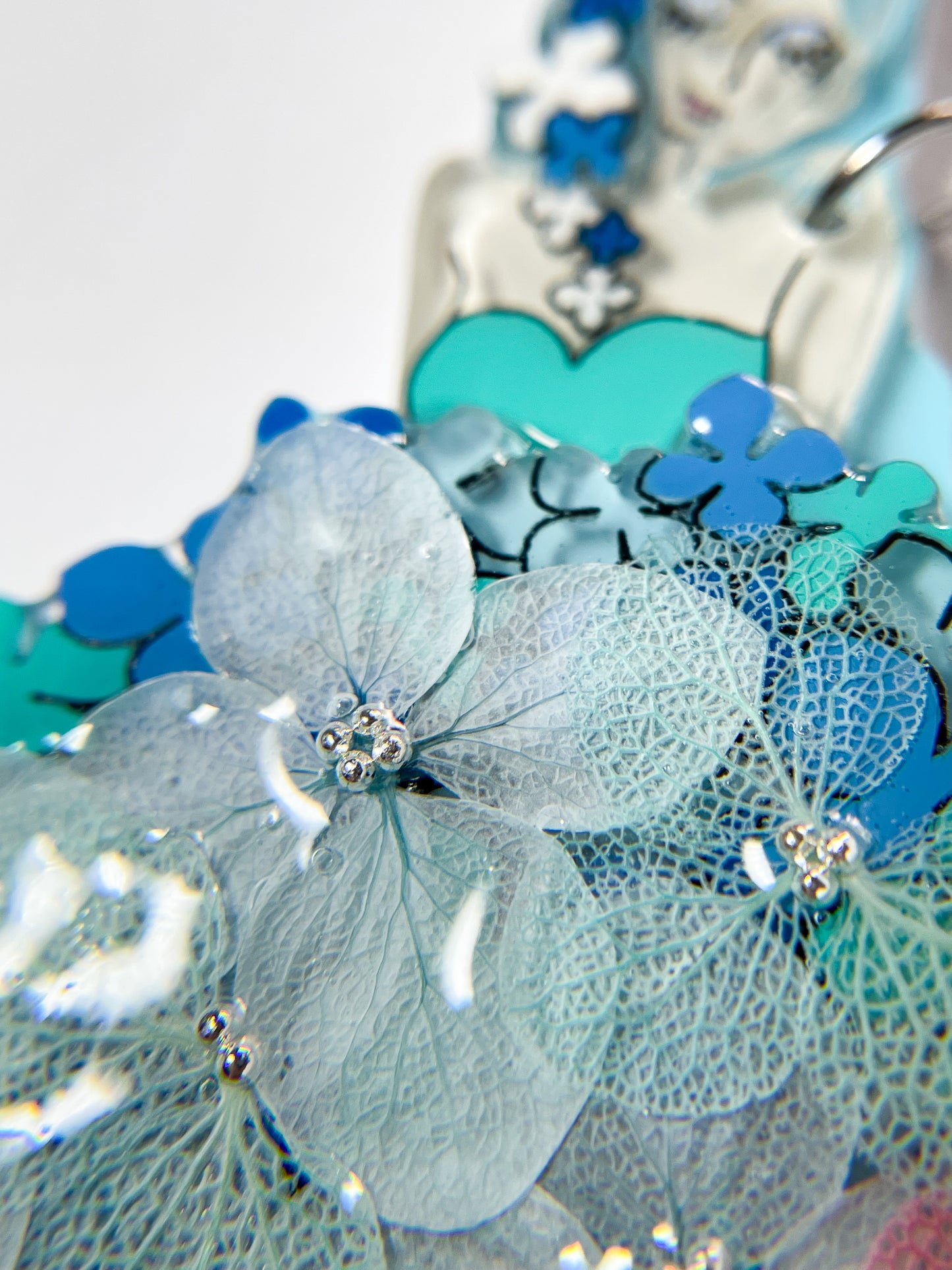 Twin Hydrangea Ballerina Necklace