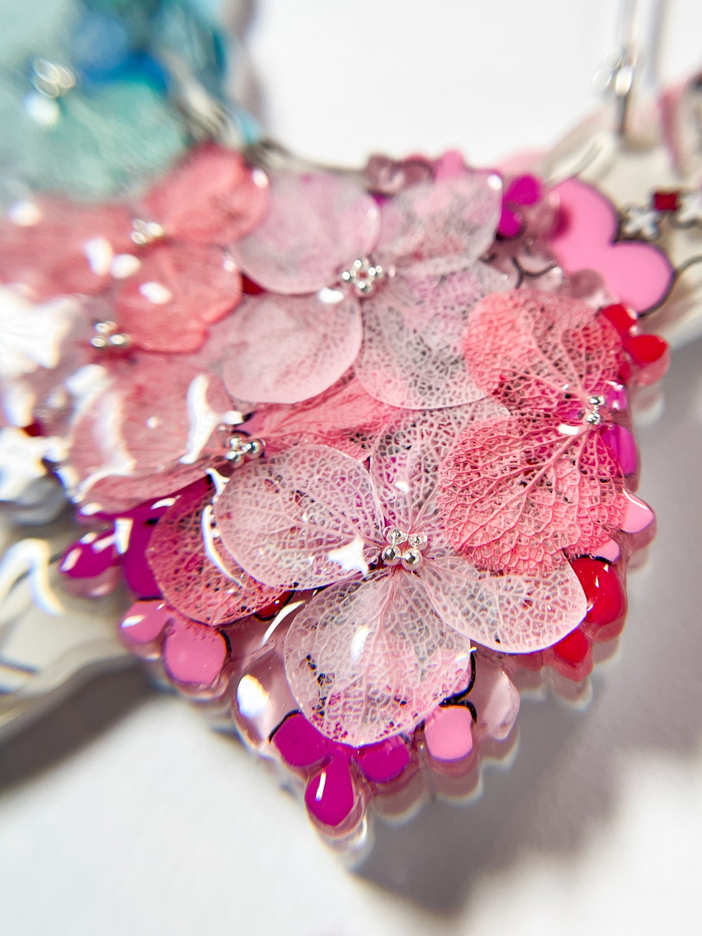 Twin Hydrangea Ballerina Necklace