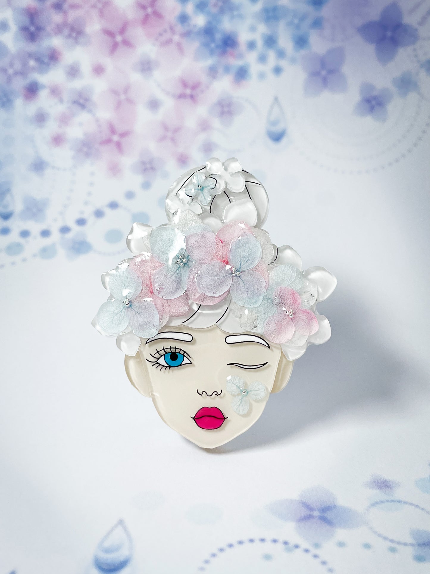 Hydrangea Girl Brooch