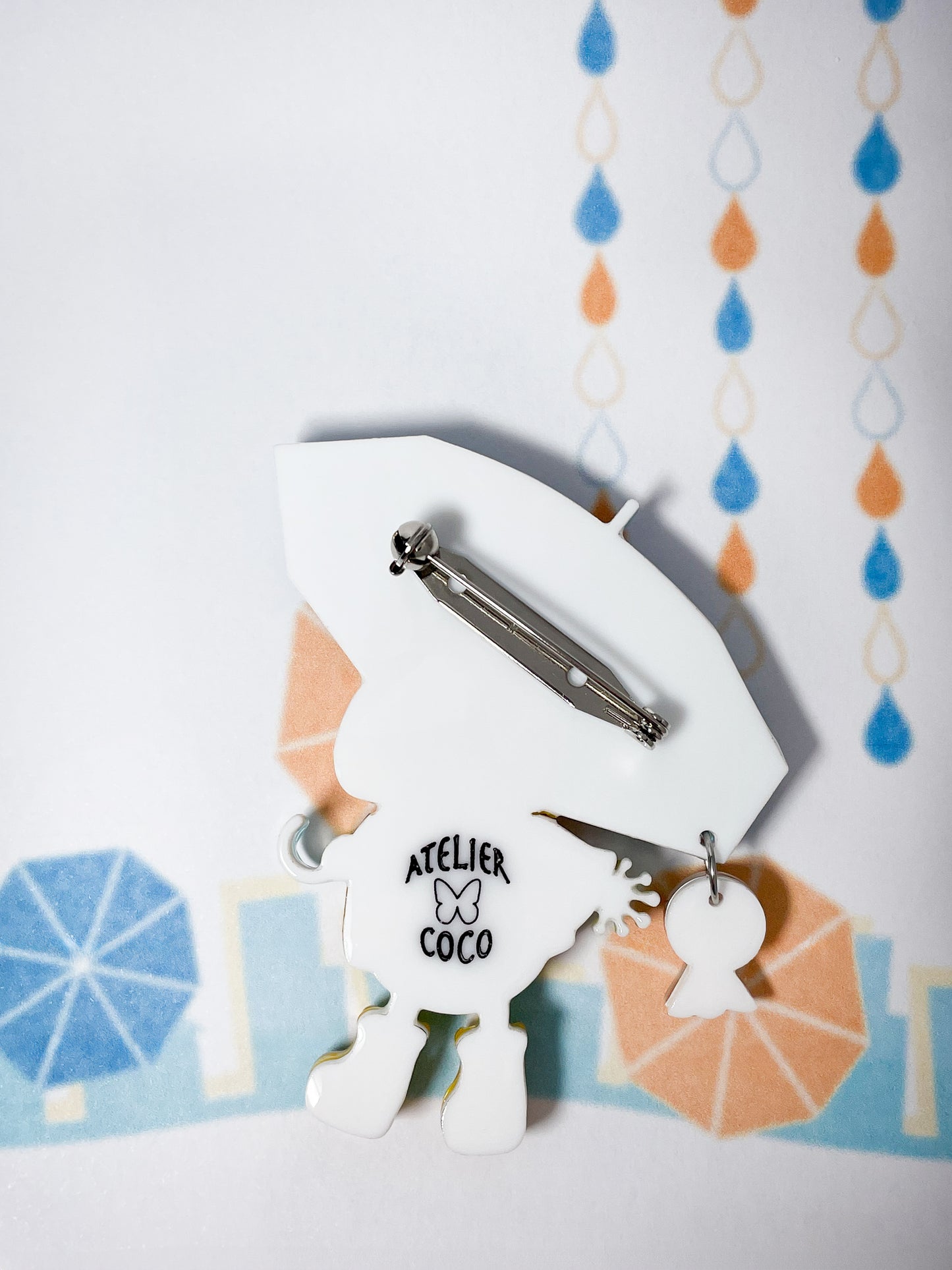 Enjoy Raining with Frog Brooch