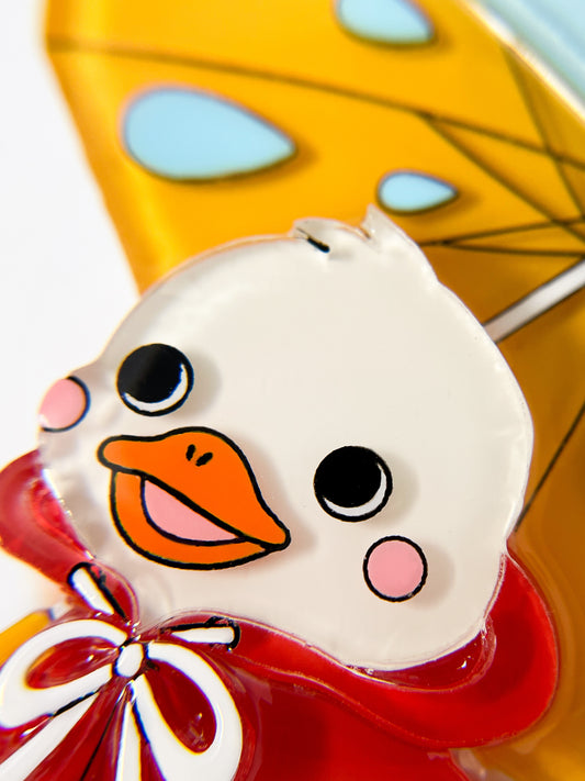 Enjoy Raining with Duckling Brooch