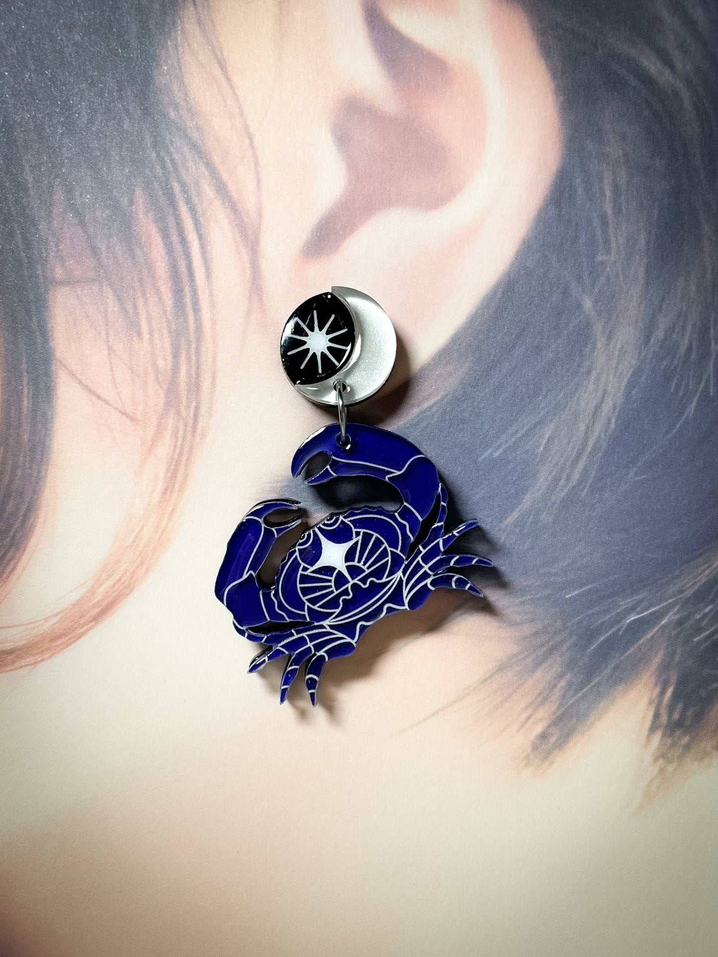 Celestial Crab Drop Earring