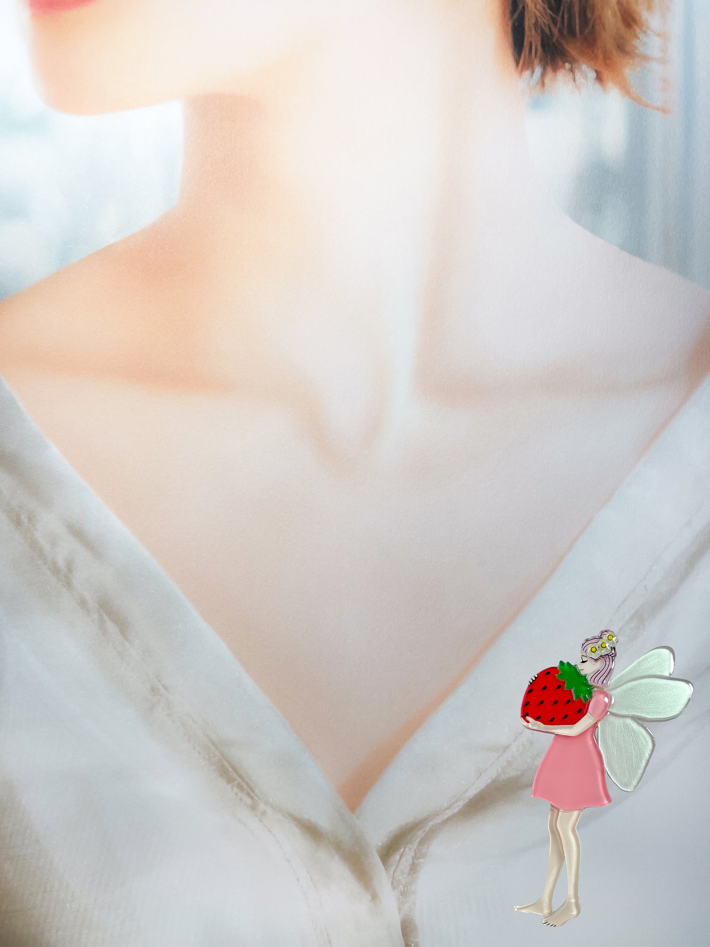 Strawberry Fairy Brooch