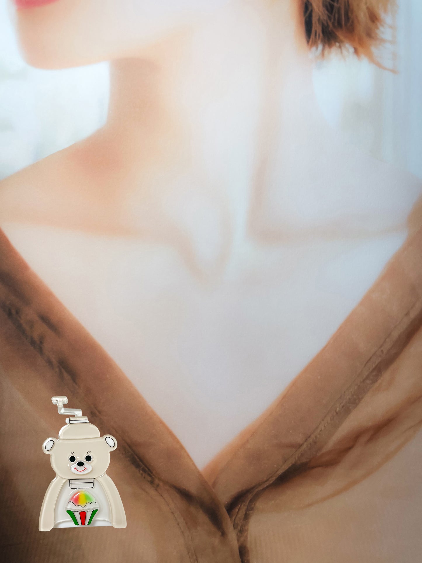 White Bear Shaved Ice Machine Brooch