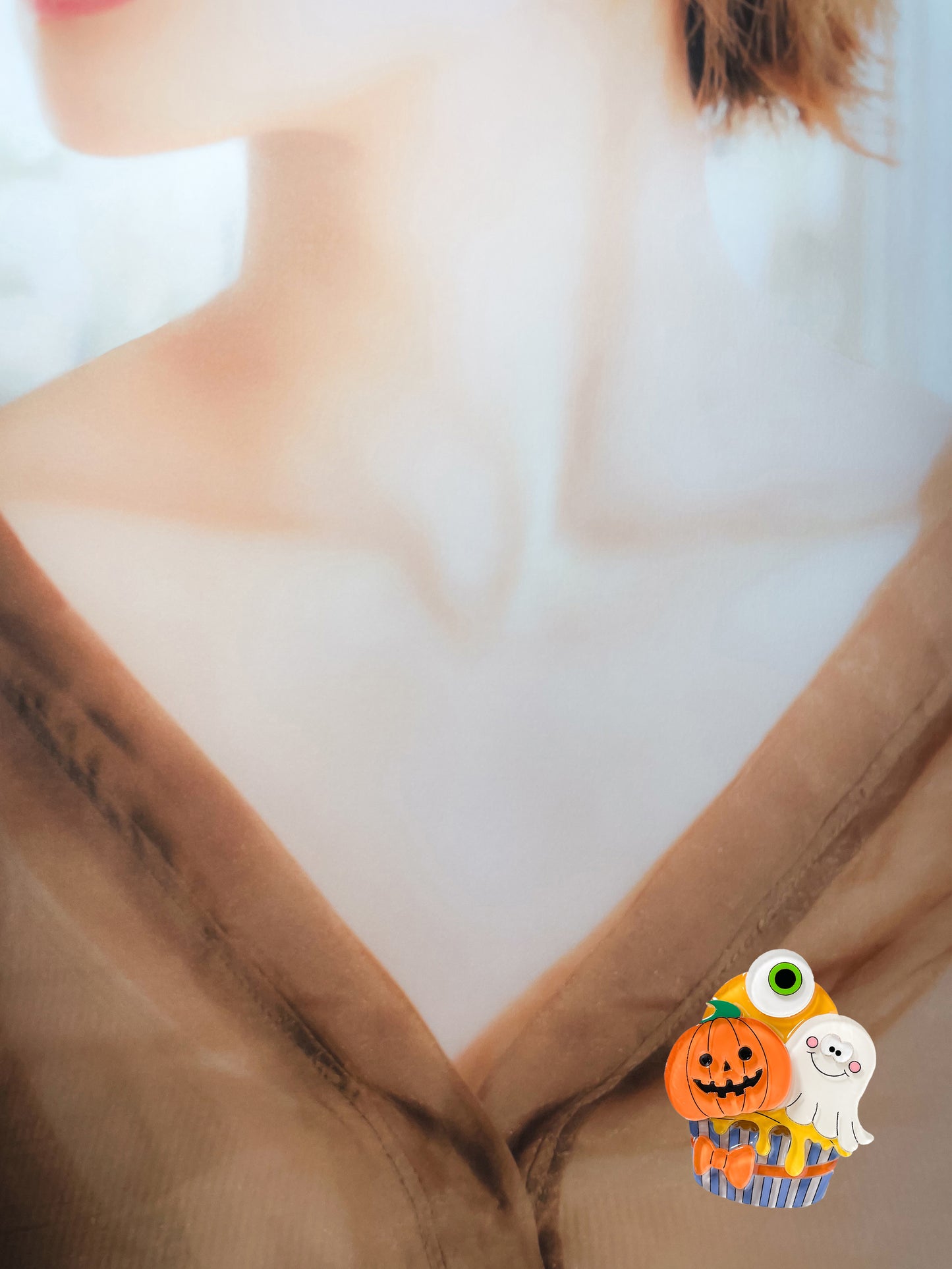 Halloween Cupcake Brooch