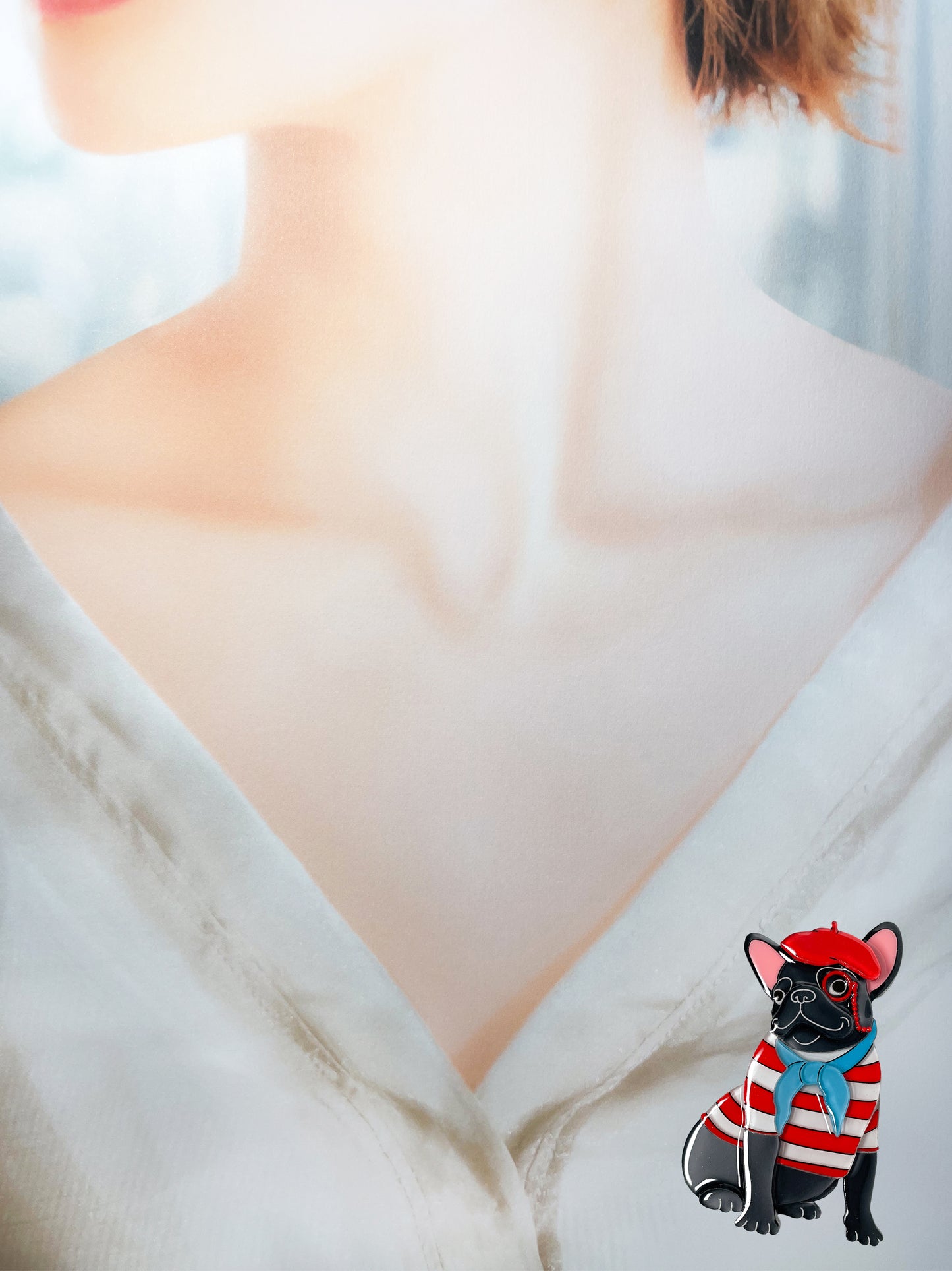 French Bulldog Brooch (Black)