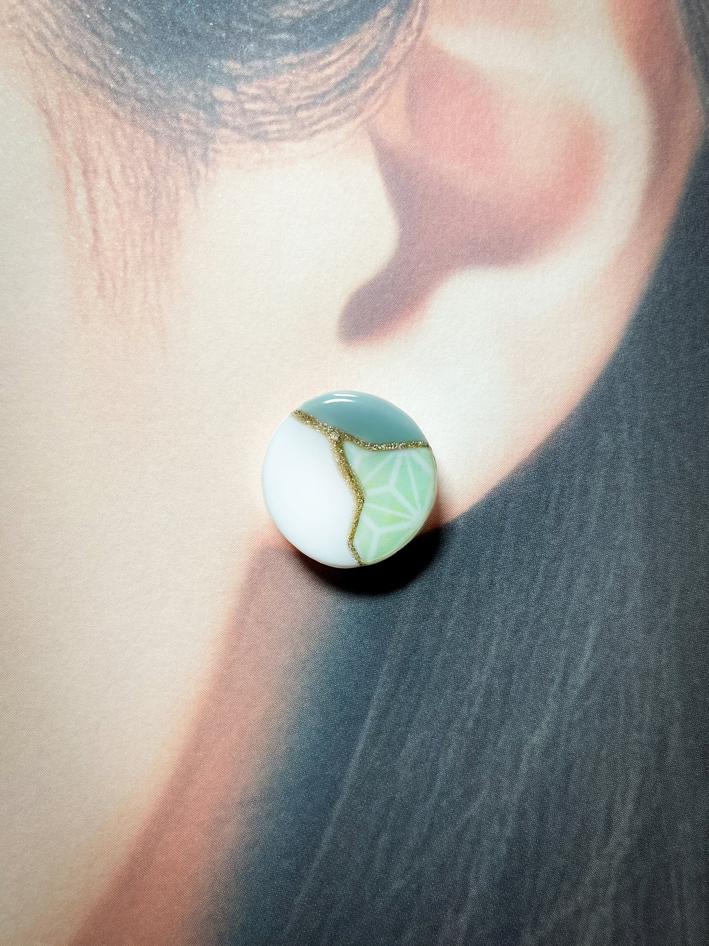 Kintsugi stud earrings