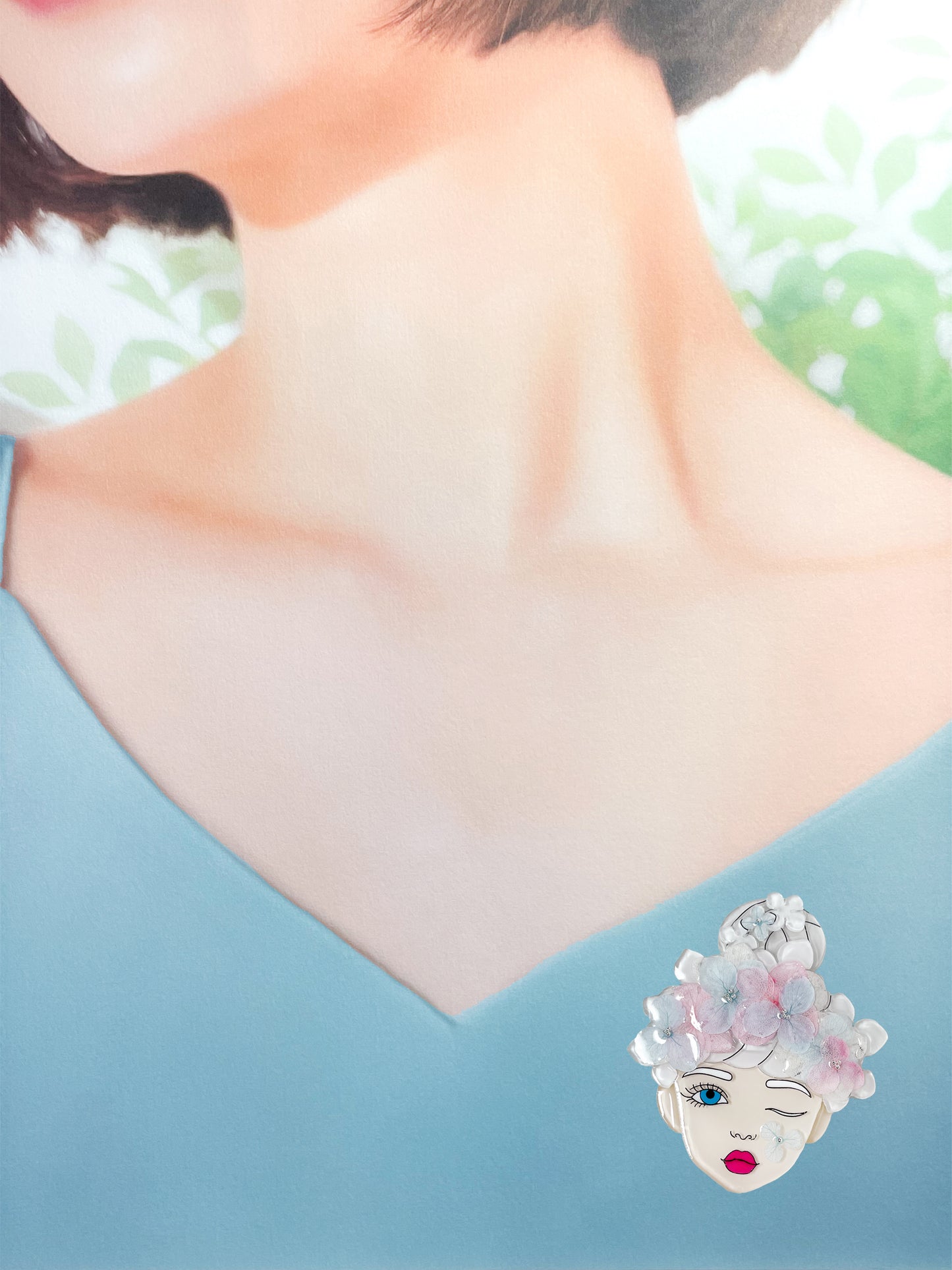 Hydrangea Girl Brooch