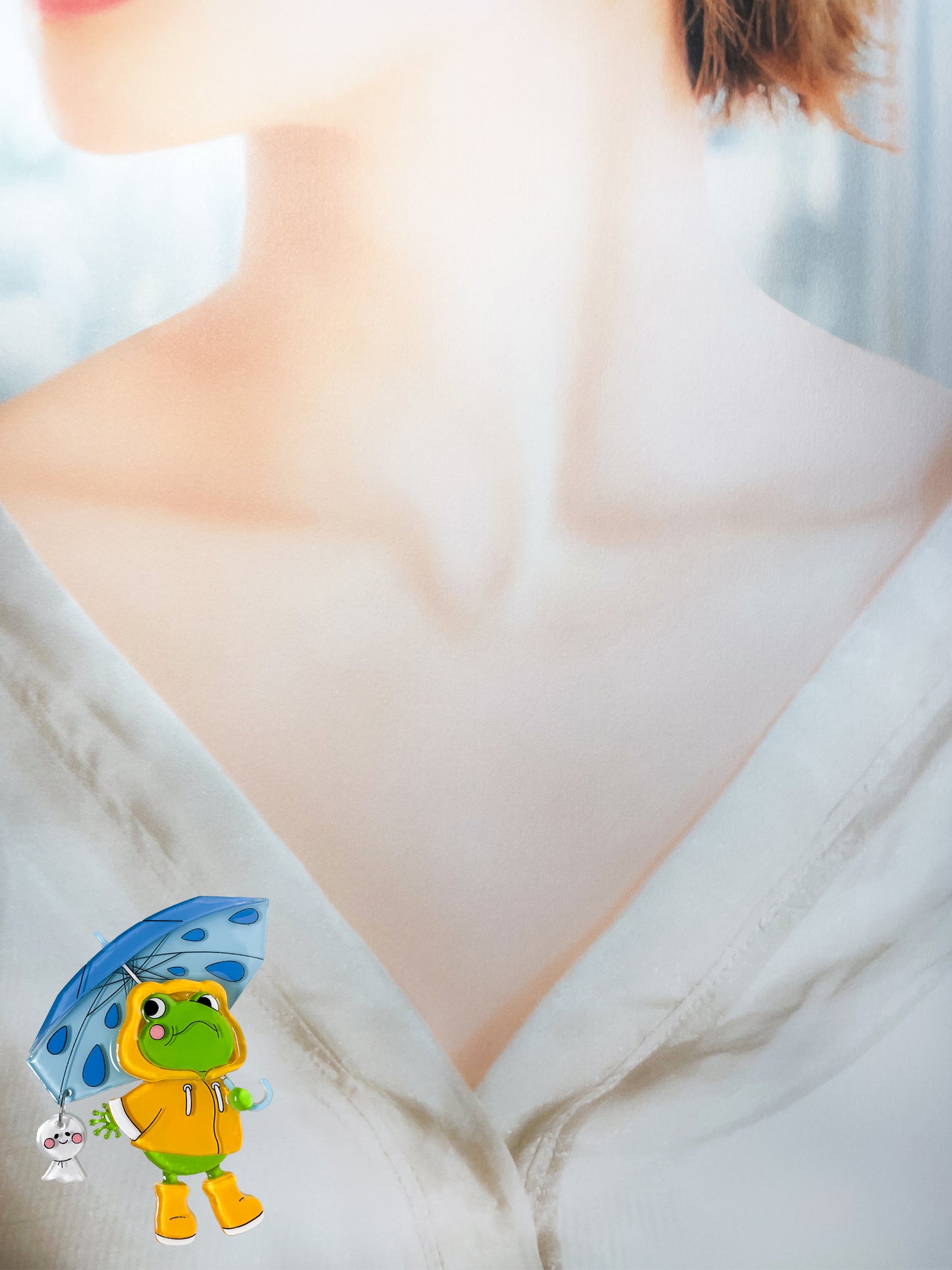 Enjoy Raining with Frog Brooch