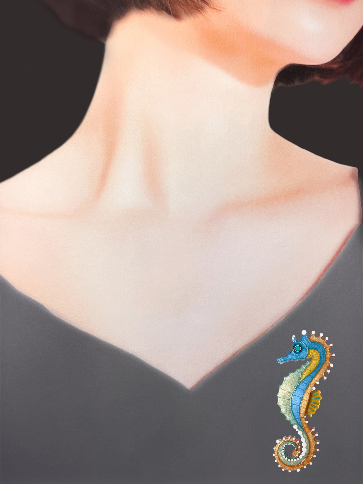 Seahorse Brooch