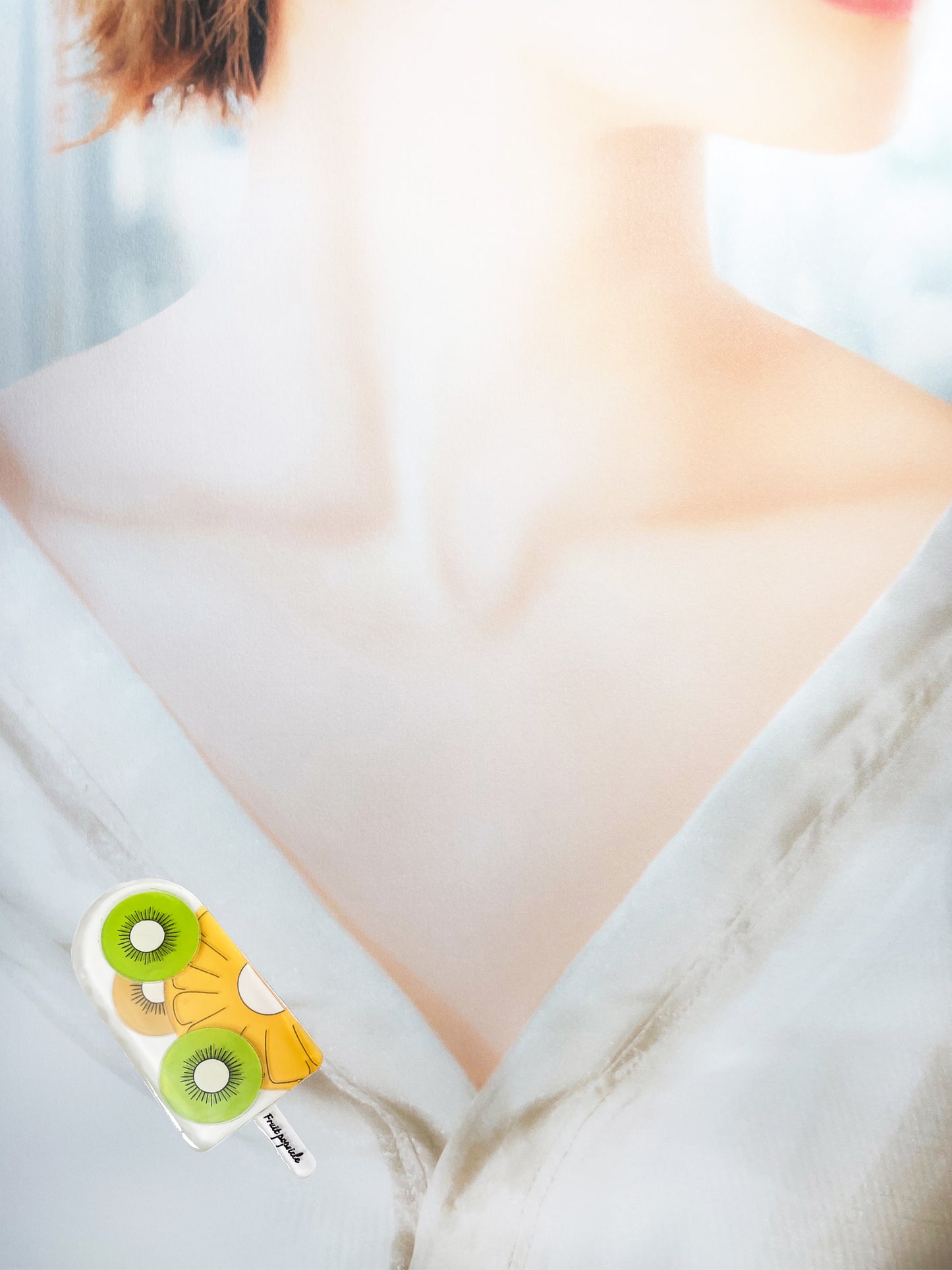 Fruit Popsicle Brooch (Kiwi & Pineapple)