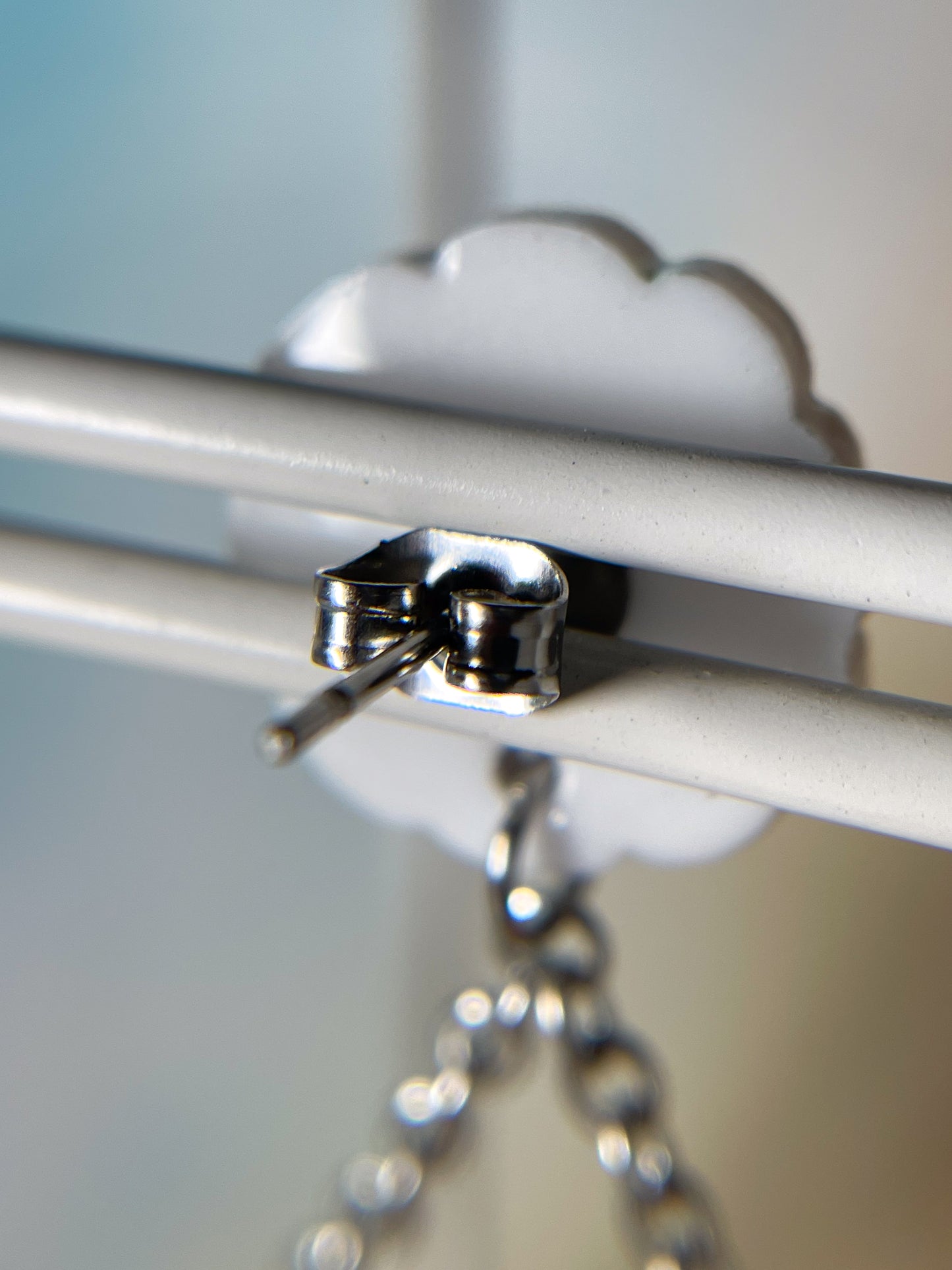 Stained Glass Butterfly Drop Earrings with Margaret