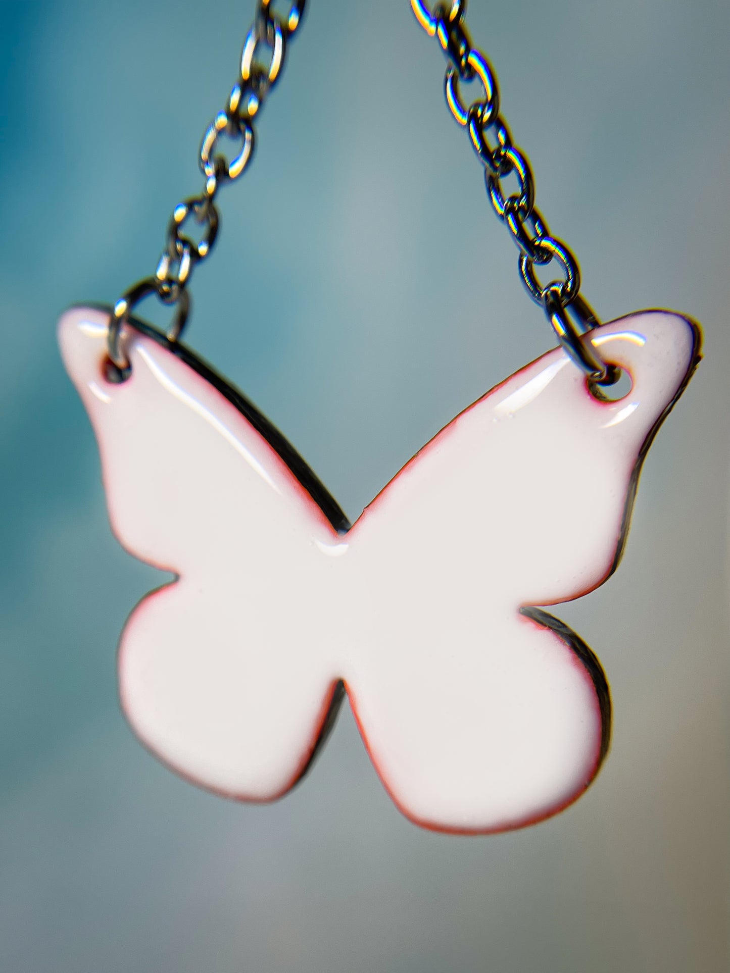 Stained Glass Butterfly Drop Earrings with Margaret