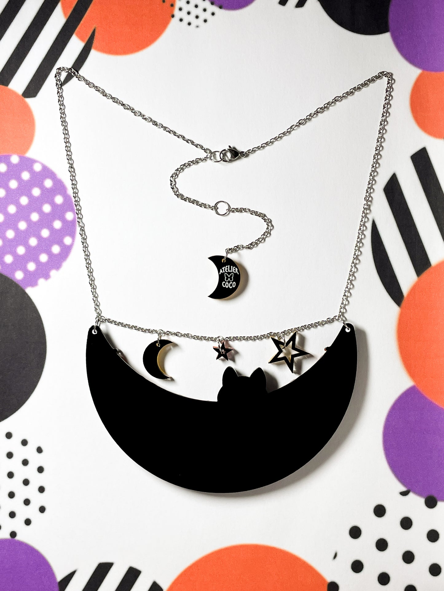 Halloween Vampire Cat Necklace