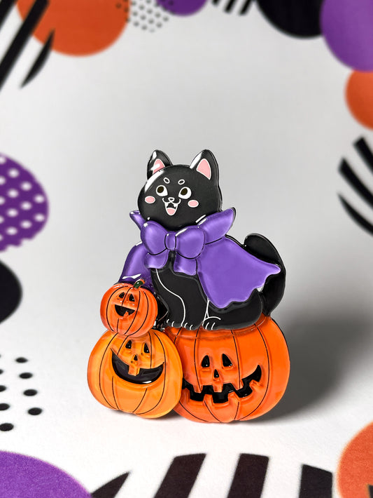Halloween Vampire Cat Brooch