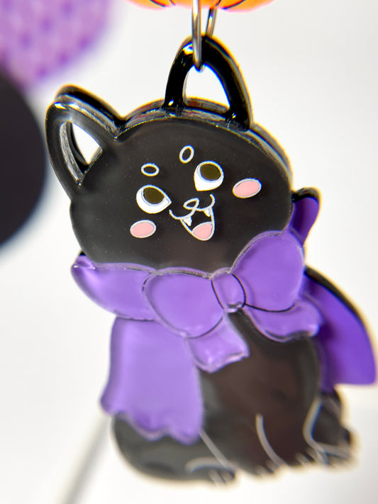 Halloween Vampire Cat Drop Earrings