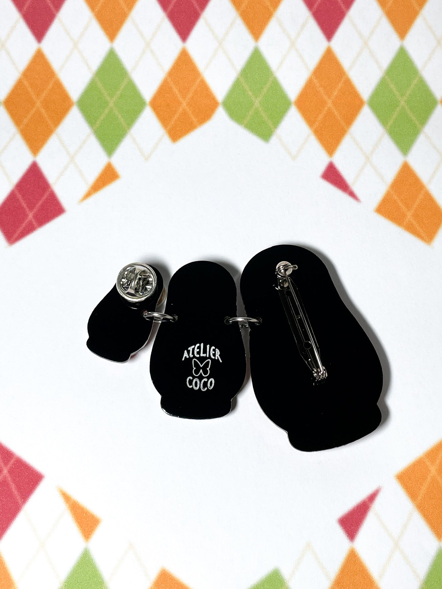 Skull Matryoshka Doll Brooch