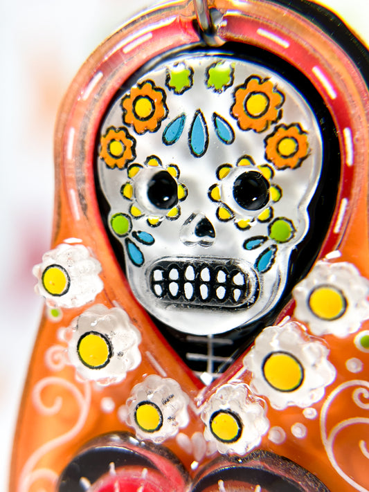 Skull Matryoshka Doll Drop Earrings