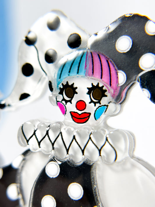 Clown Walking Balloon Dogs Brooch
