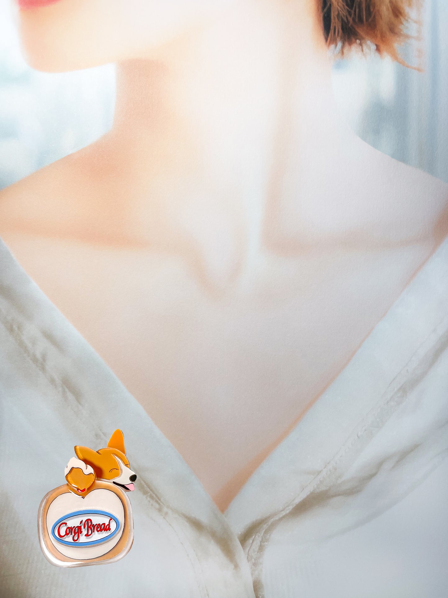 Corgi Bread Brooch (Eng.Ver)