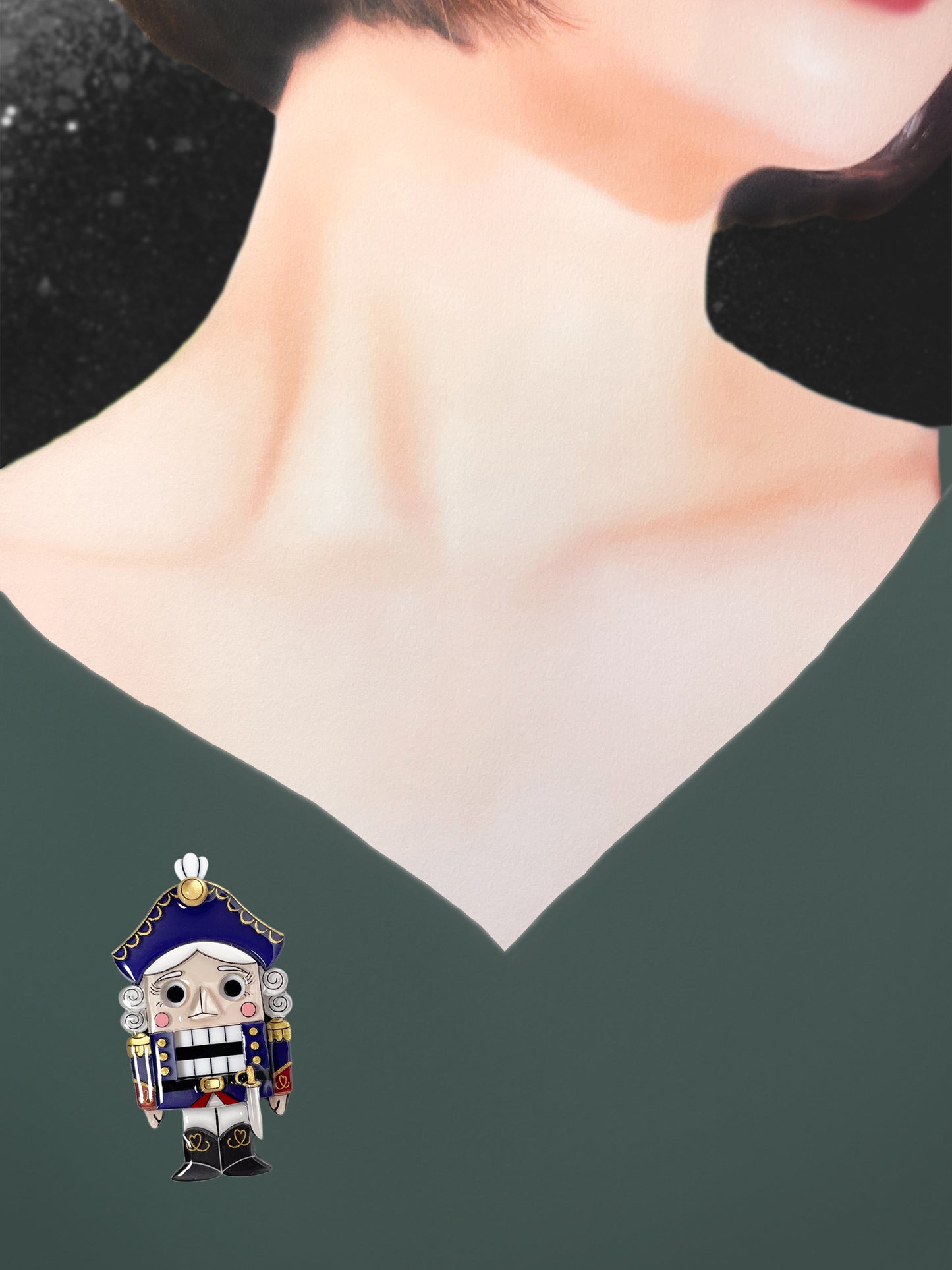 Nutcracker Brooch (Blue)
