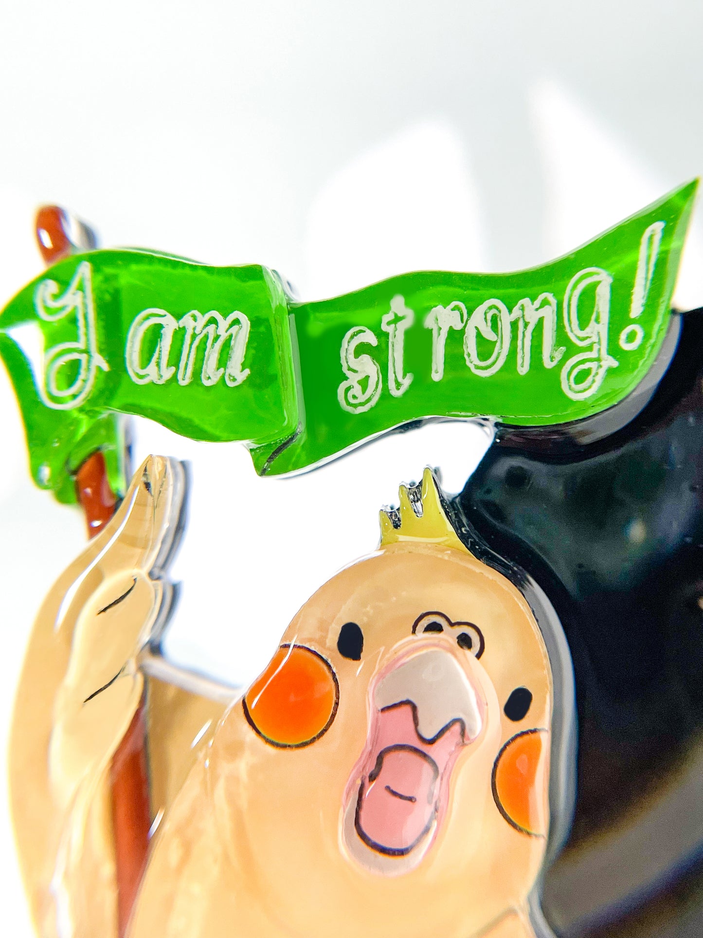 The Strongest Cockatiel Brooch