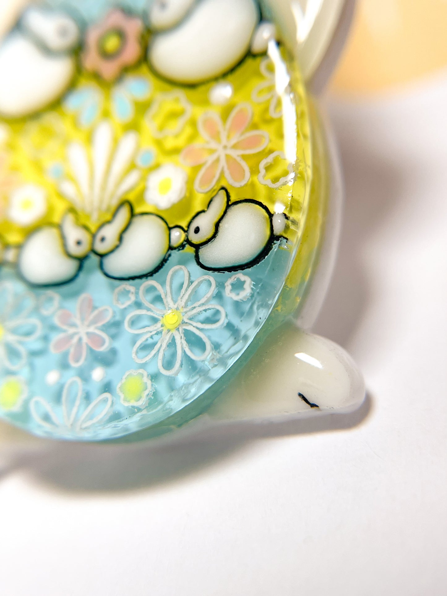 Egg Animal Brooch ~ White Rabbit ~