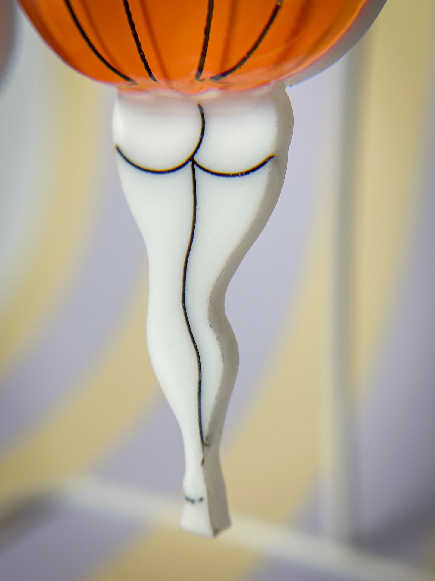 Bootylicious pumpkin drop earrings (Pink)