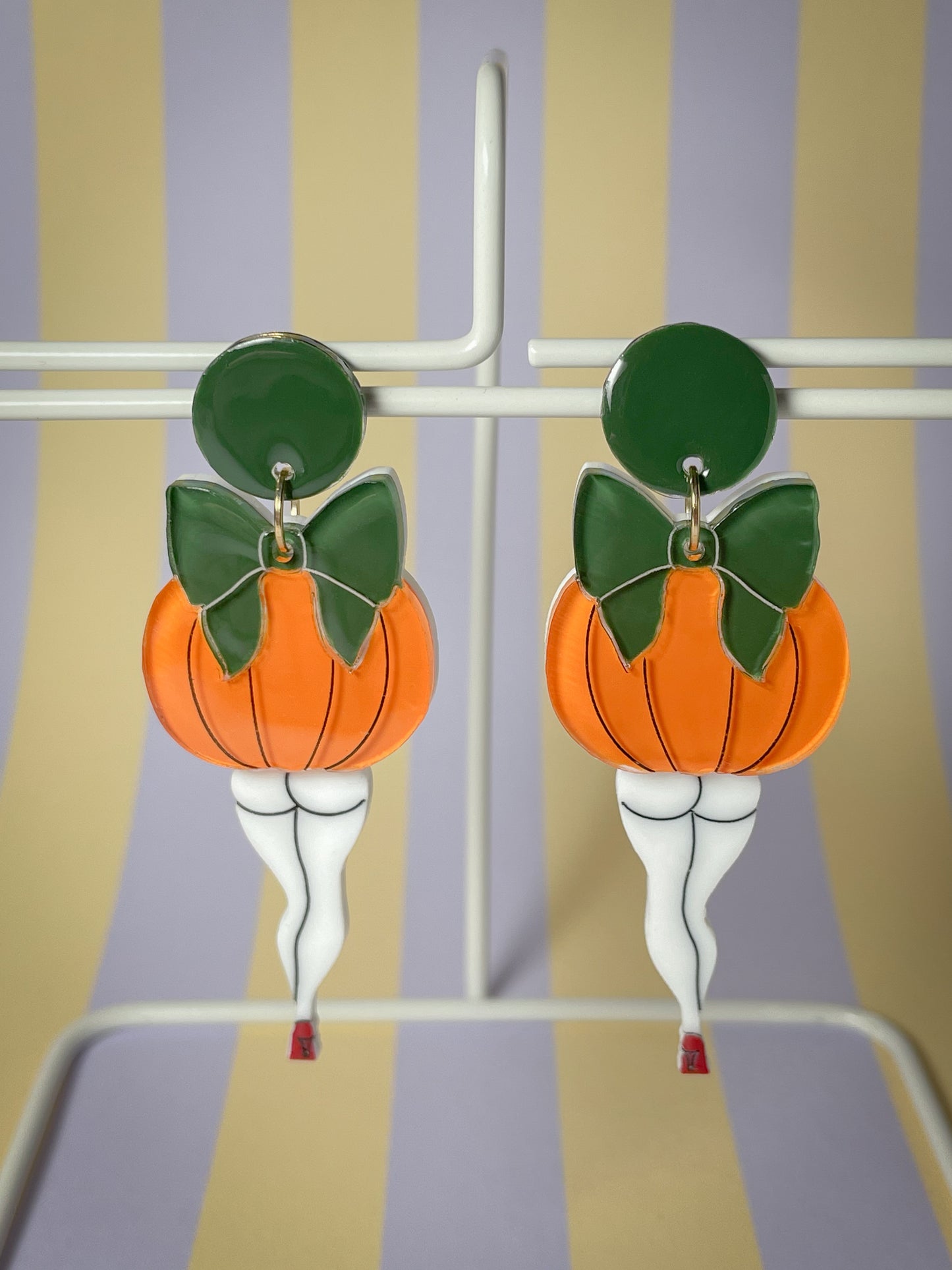 Bootylicious pumpkin drop earrings (Green)