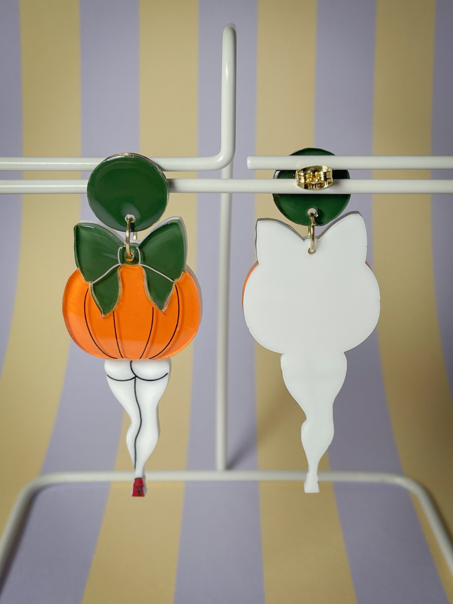 Bootylicious pumpkin drop earrings (Green)