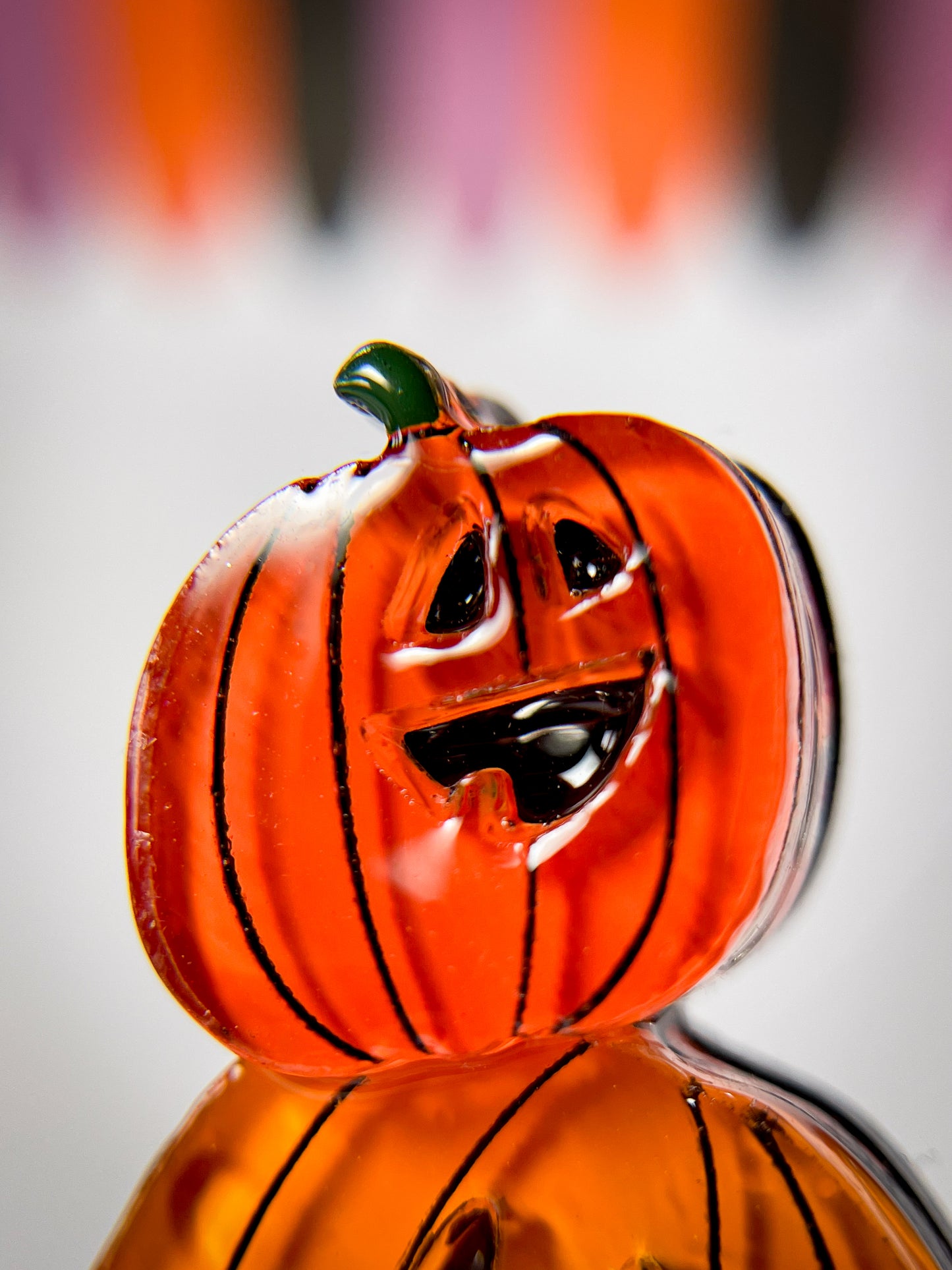 Jack-o'-Lanterns with a skeleton kitty brooch