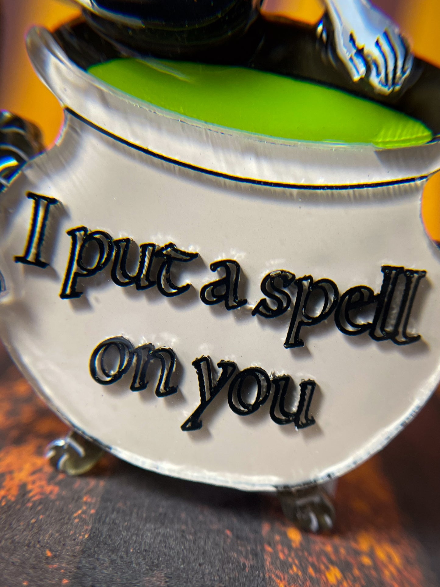 " I put a spell on you " witch brooch