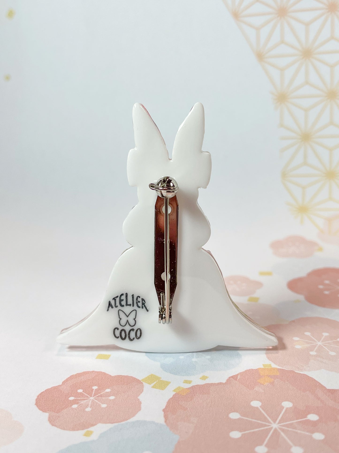 Kimono Rabbit Brooch (Pink)