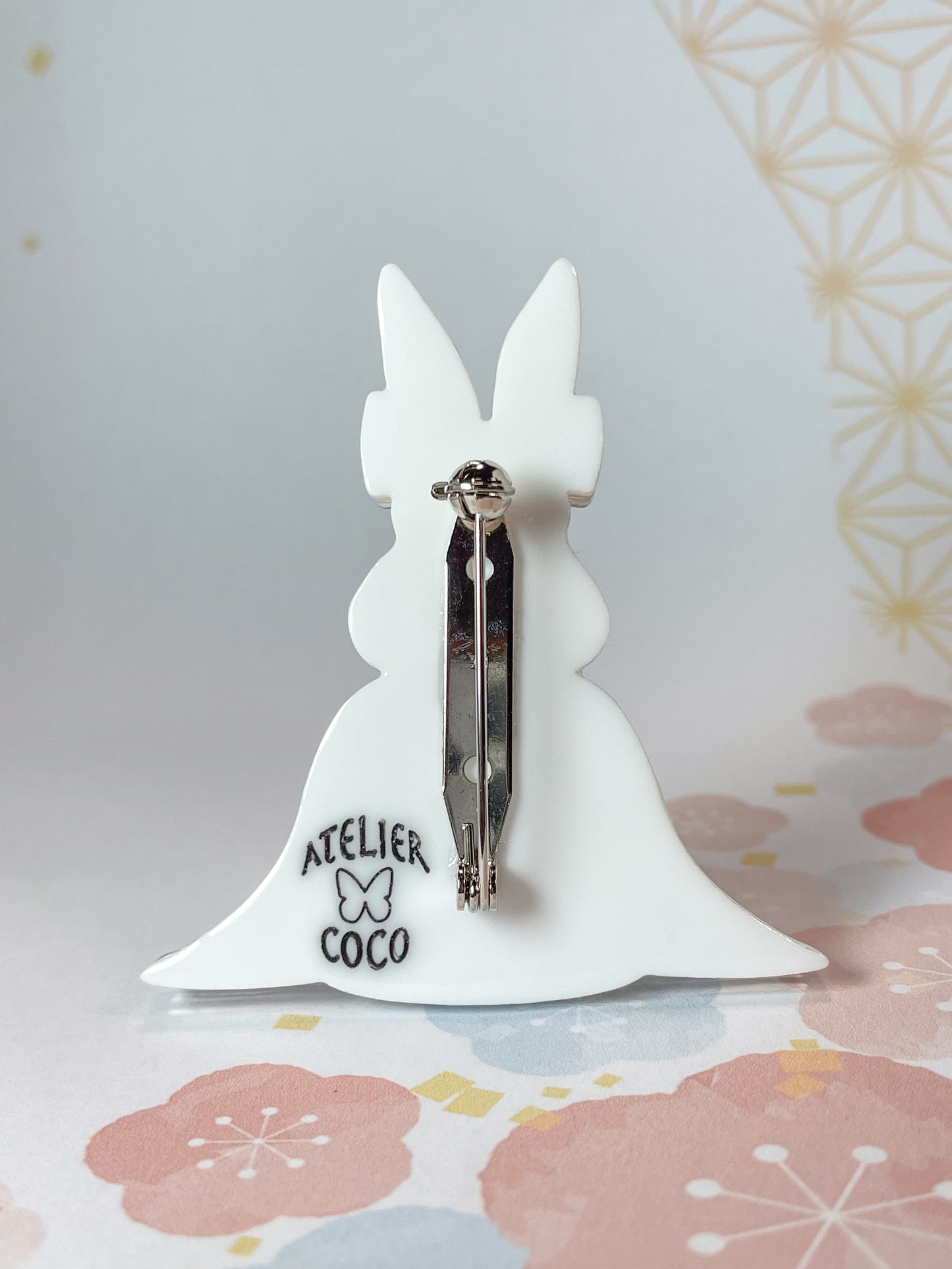 Kimono Rabbit Brooch (Blue)