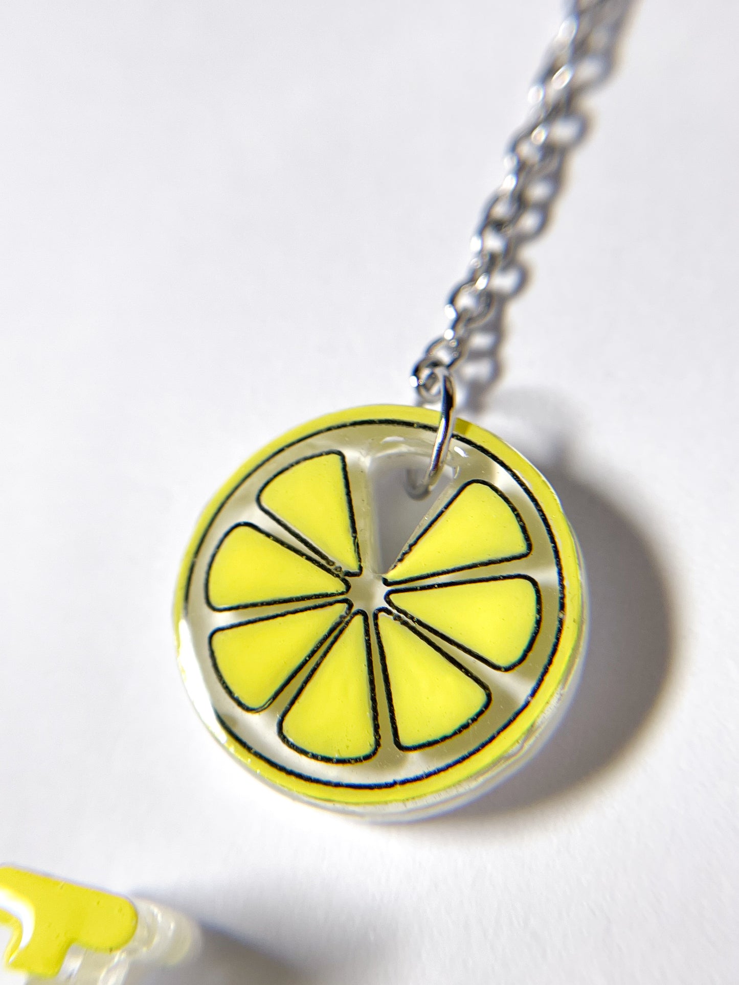 Bear Shaved Ice Machine Necklace (Lemon)