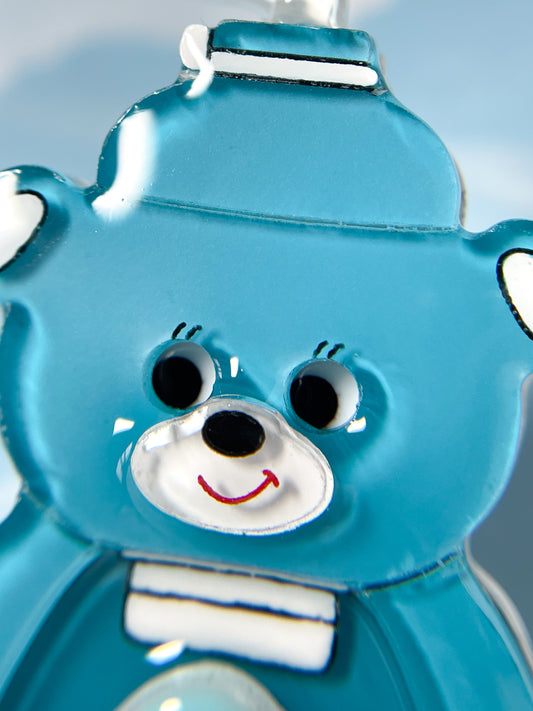 Bear Shaved Ice Machine Brooch (Hawaiian Blue)