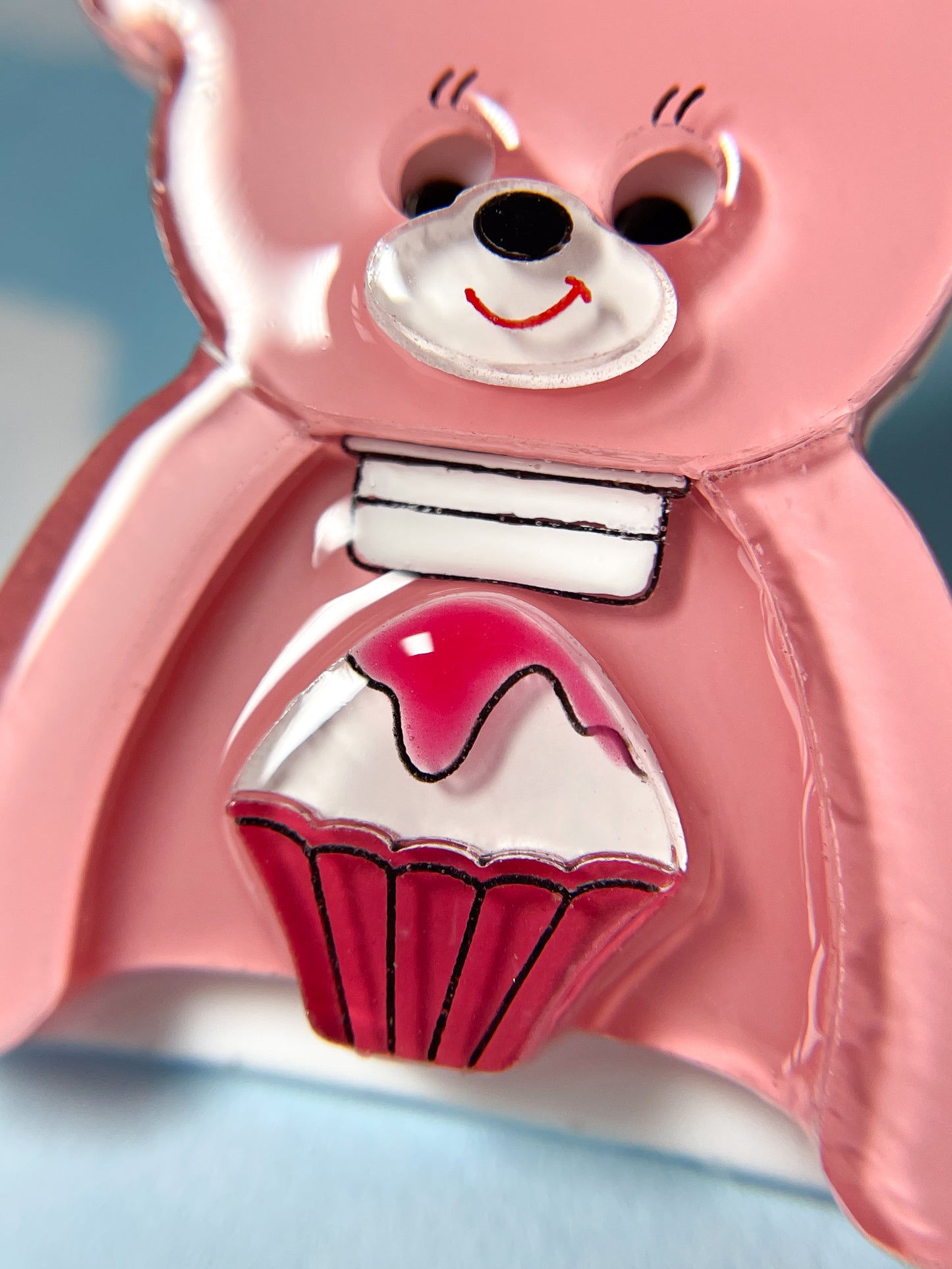 Bear Shaved Ice Machine Brooch (Strawberry)