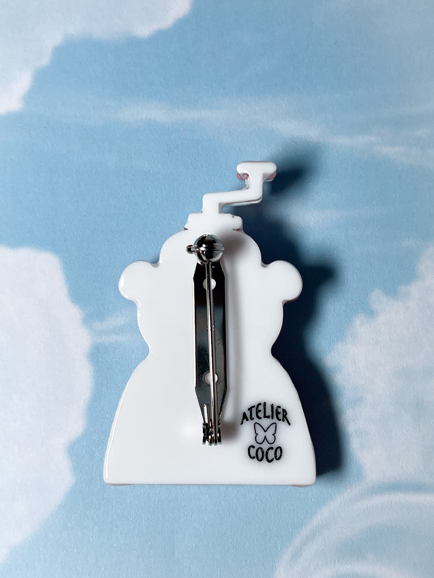 Bear Shaved Ice Machine Brooch (Strawberry)
