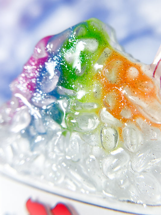 Shaved Ice Brooch (with Rainbow Syrup)