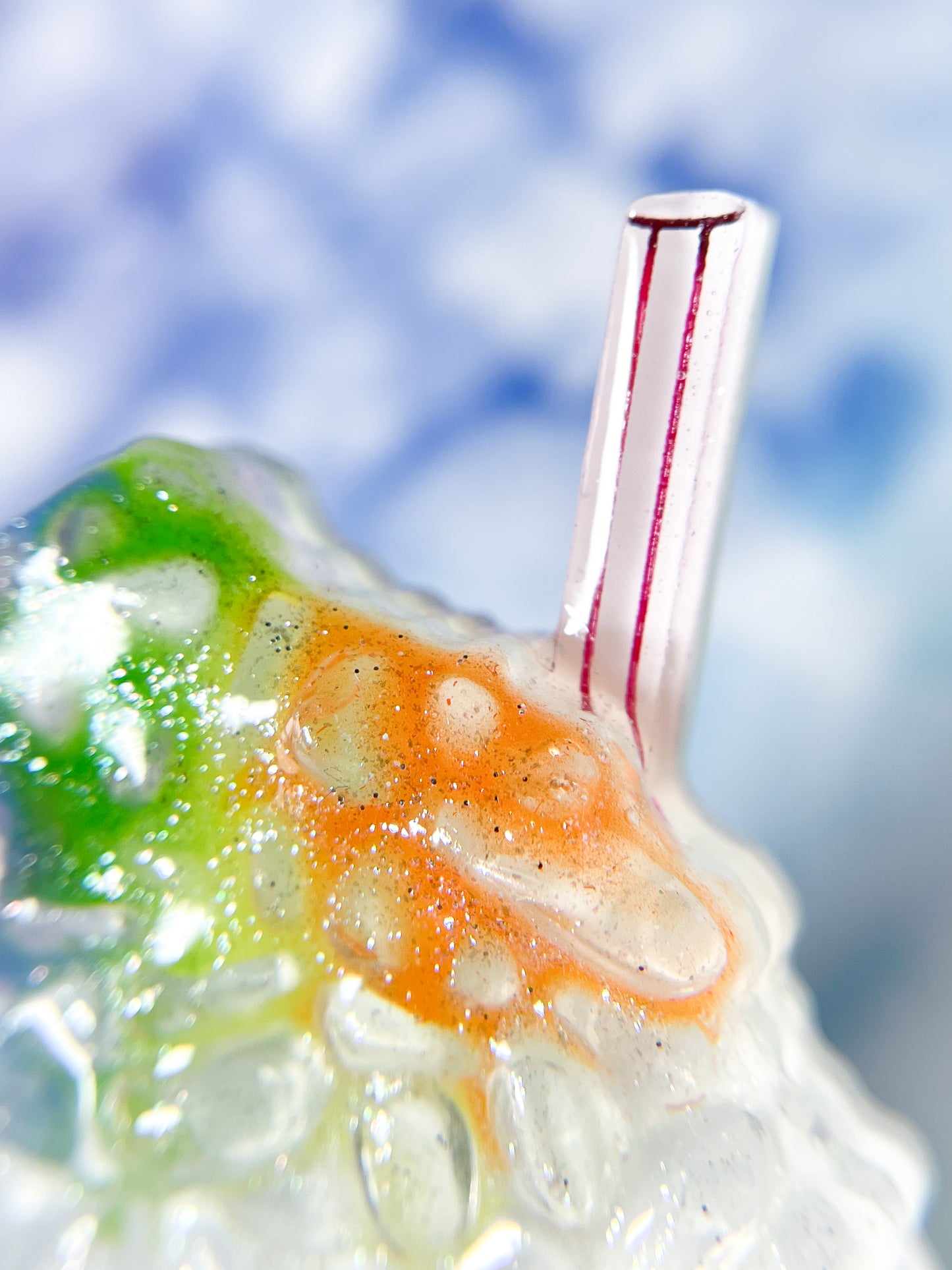 Shaved Ice Brooch (with Rainbow Syrup)