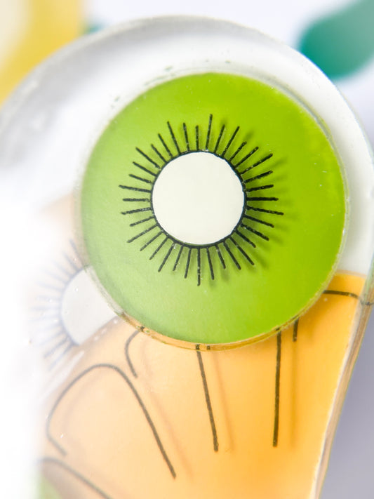 フルーツアイスキャンディーのブローチ (キウイ&パイナップル )