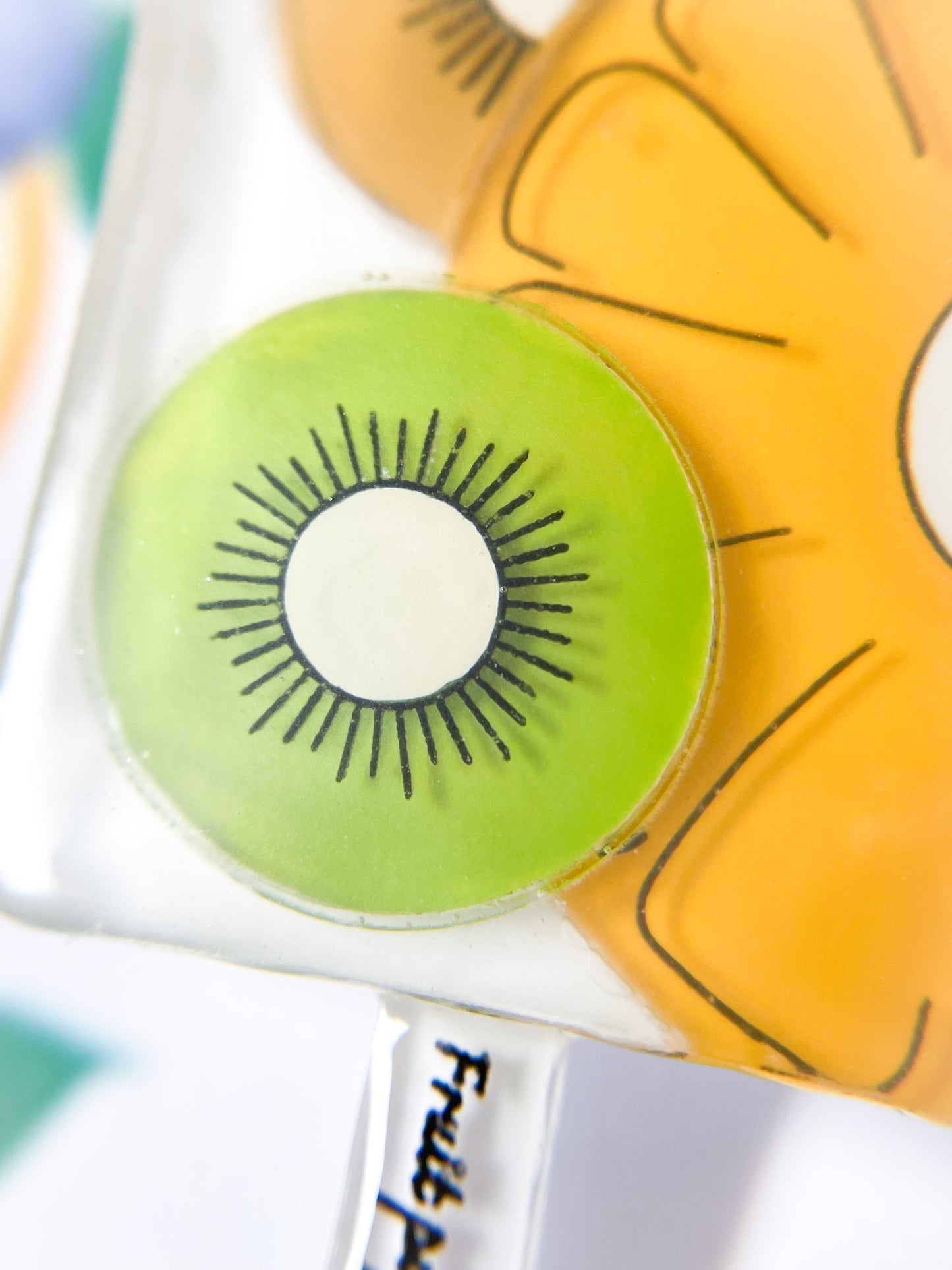 Fruit Popsicle Brooch (Kiwi & Pineapple)