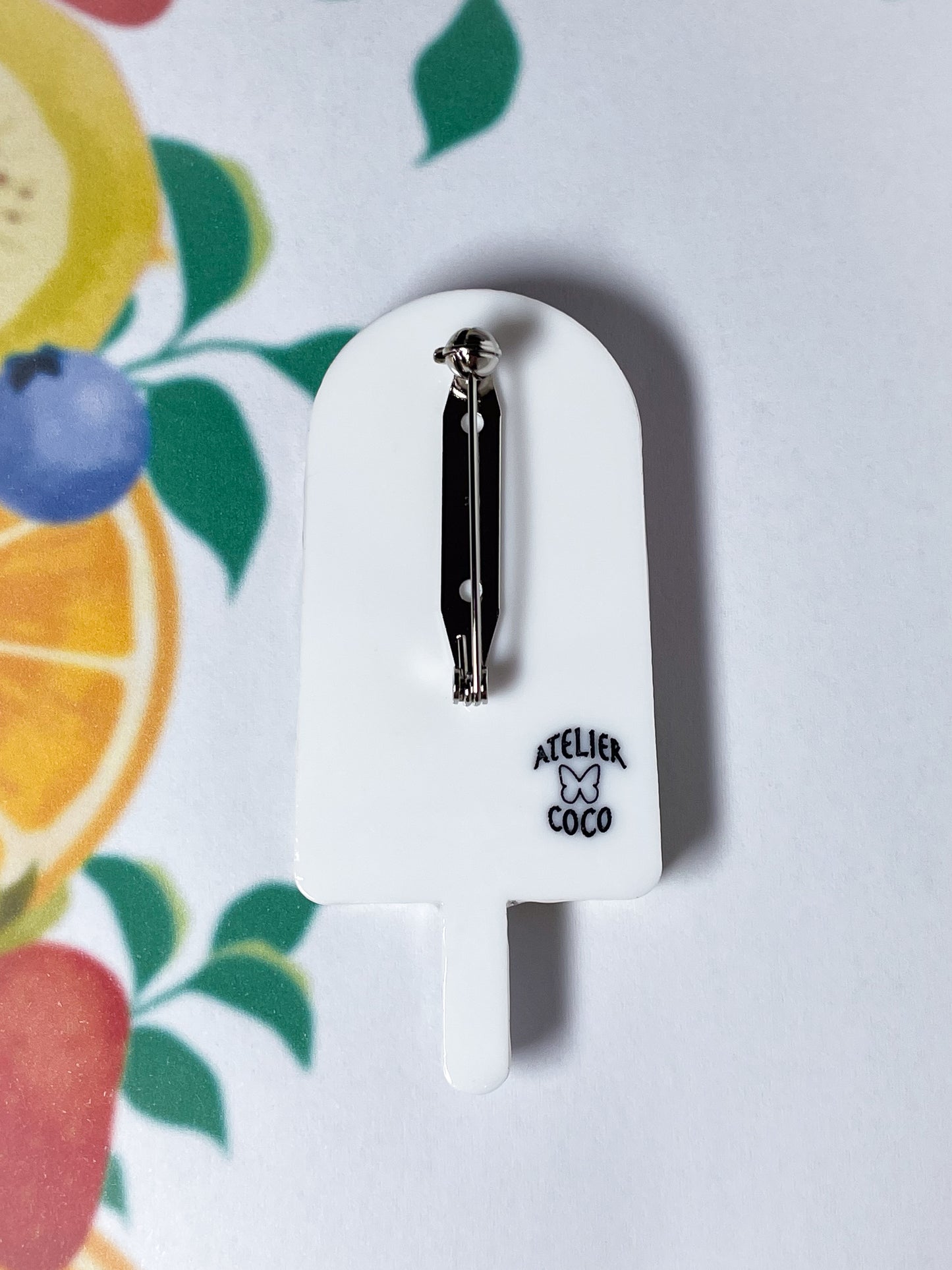 Fruit Popsicle Brooch (Citrus)