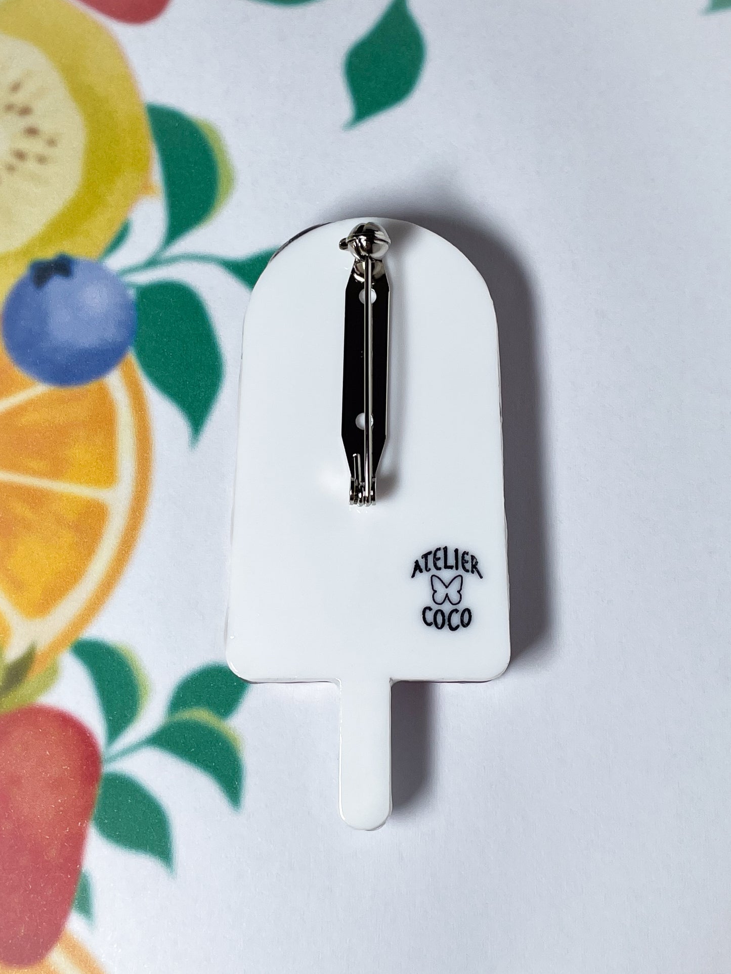 Fruit Popsicle Brooch (Berries)