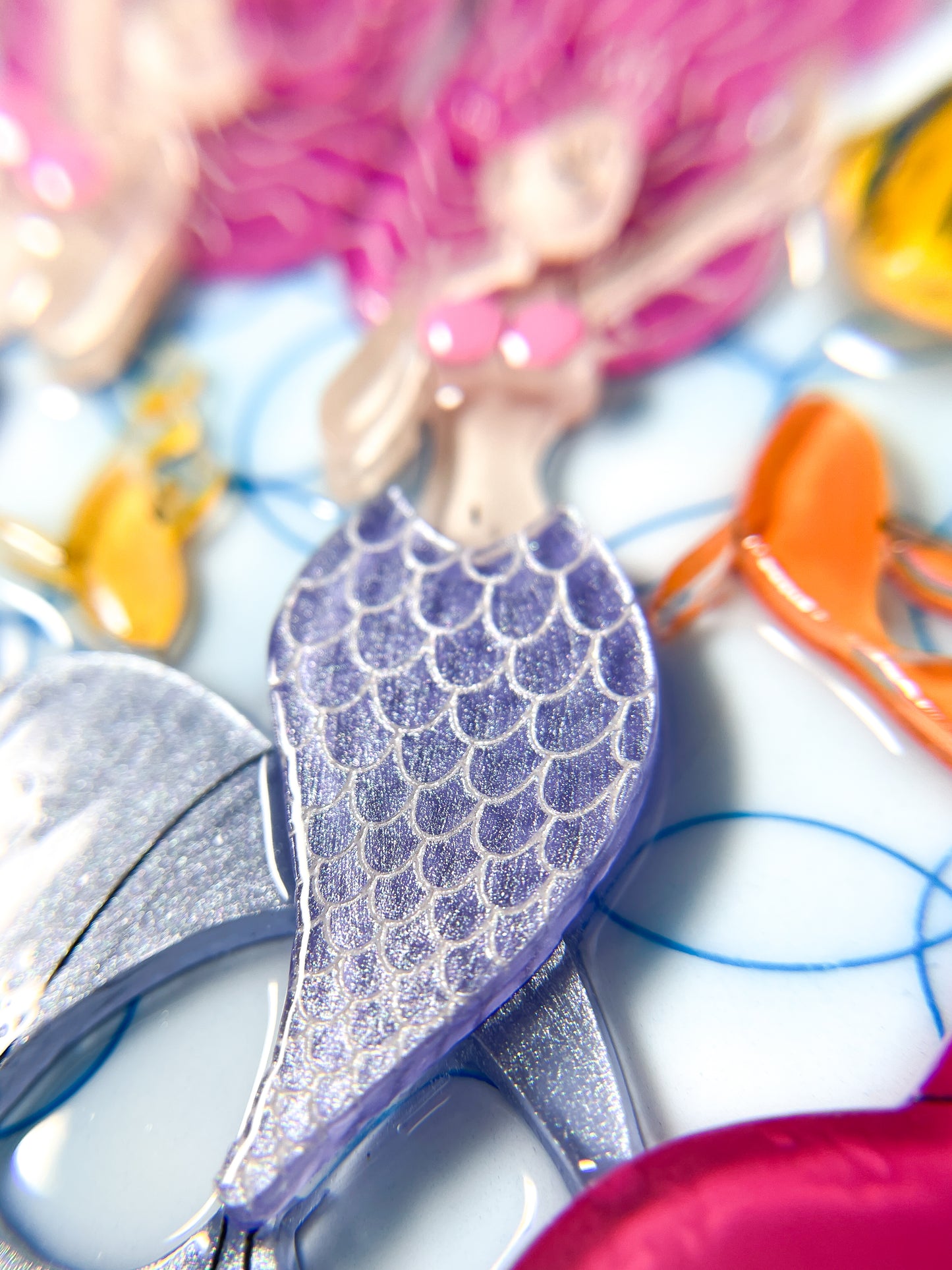 Mermaid Floating in the Sea Necklace