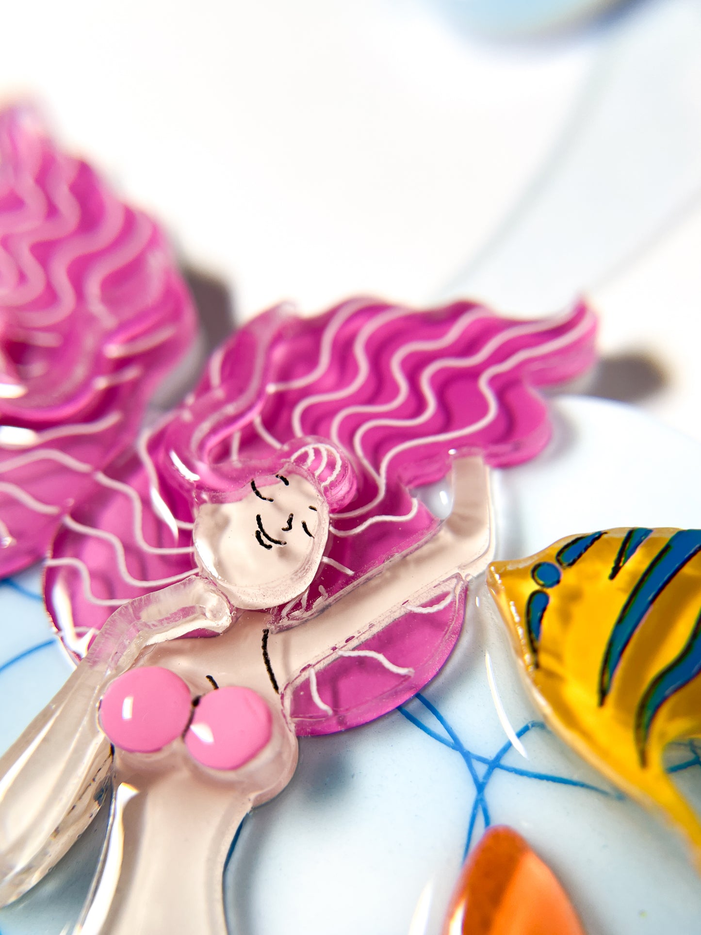 Mermaid Floating in the Sea Necklace