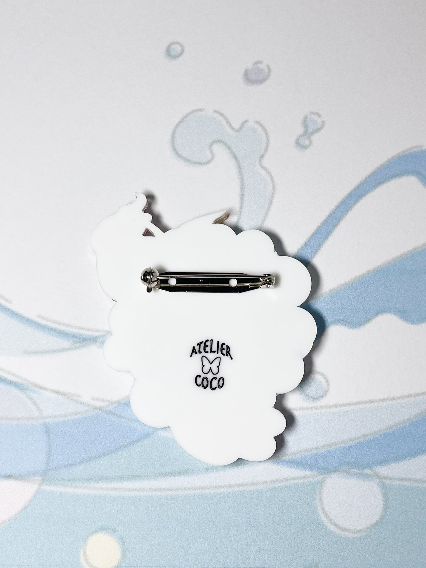 Mermaid Floating in the Sea Brooch