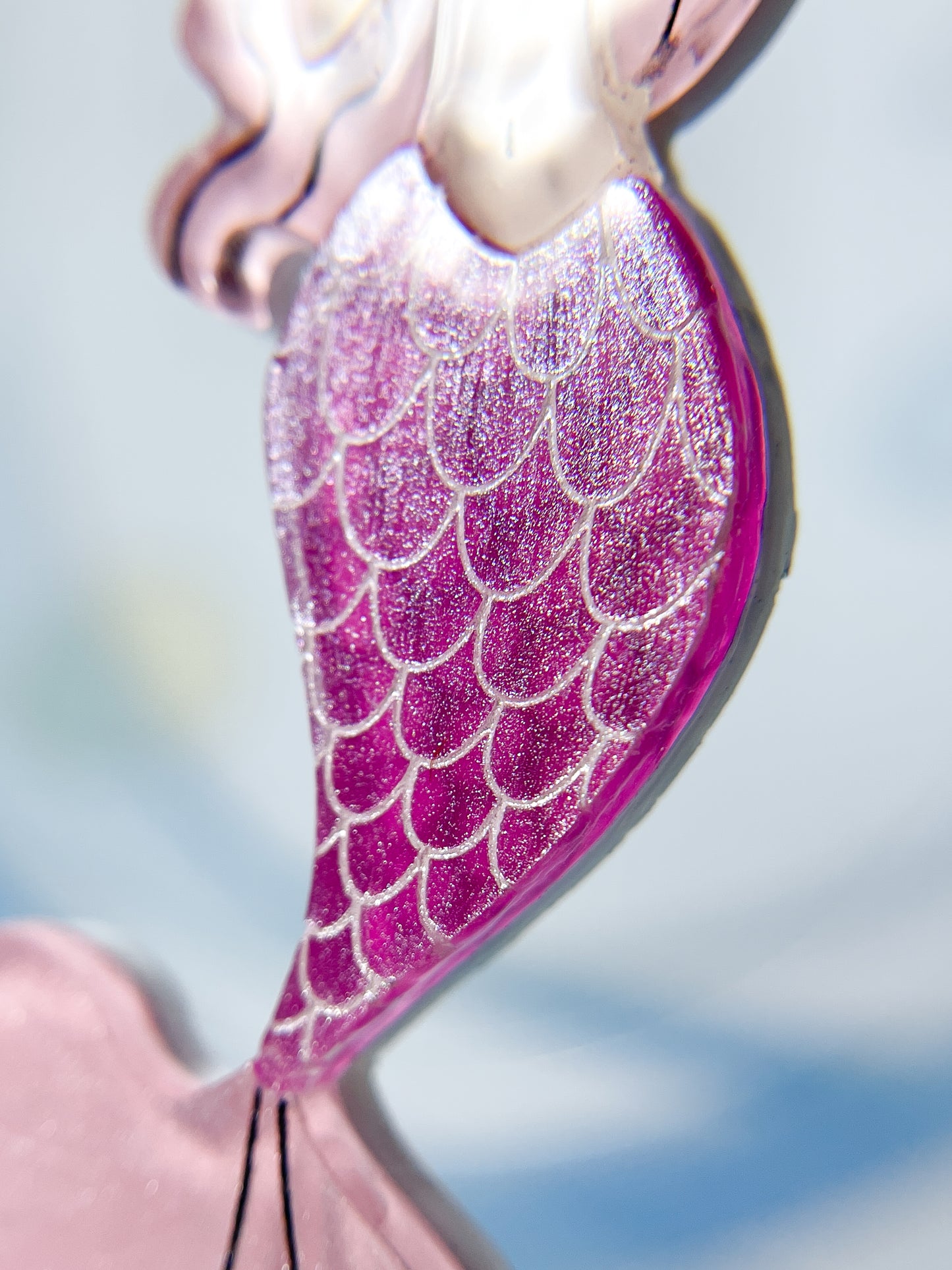 Mermaid Floating in the Sea Drop Earrings